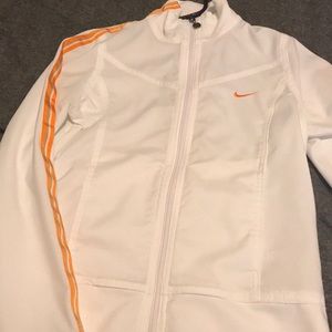 Orange and white Nike jacket
